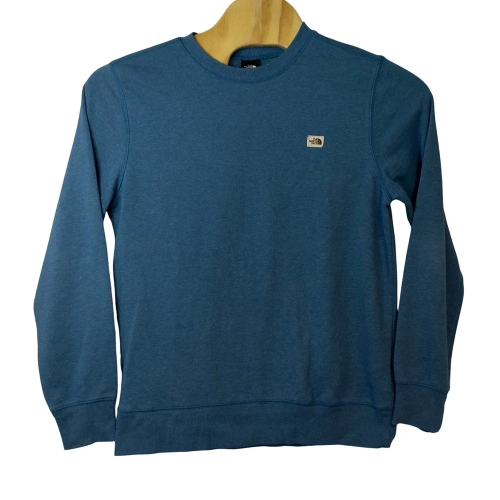 The North Face Men's Heritage Patch Crewneck Sweatshirt Size L Blue Casual Logo